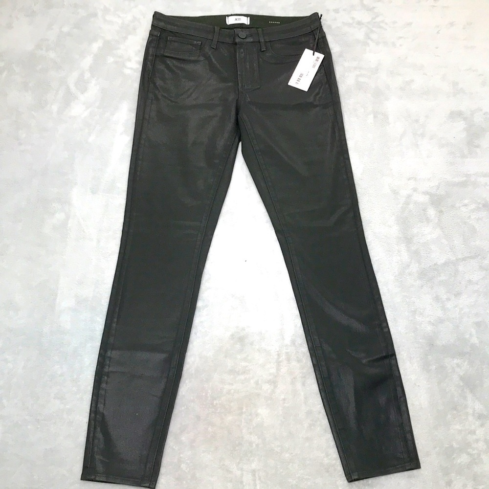 Articles of Society  Sharon Dark Green Coated Jeans Size 28 New
